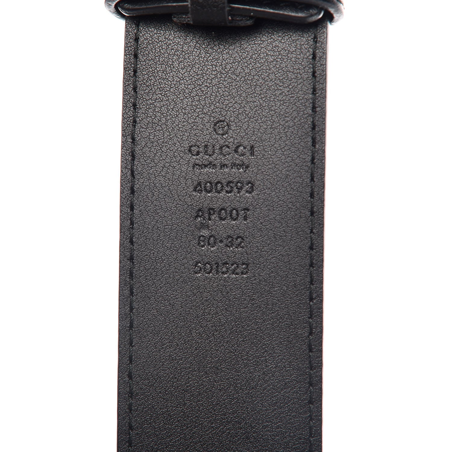 Gucci Calfskin Double G 40mm Belt 80 32 Black 4 of 4