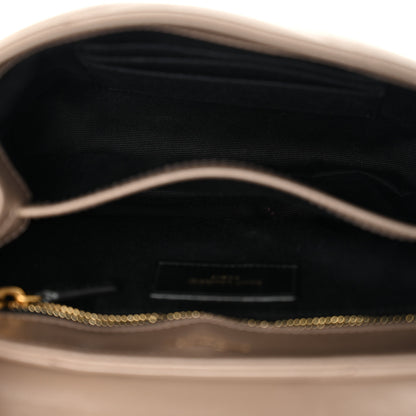 Saint Laurent Calfskin Y Quilted Monogram Toy Loulou Crossbody Bag Taupe 5 of 12