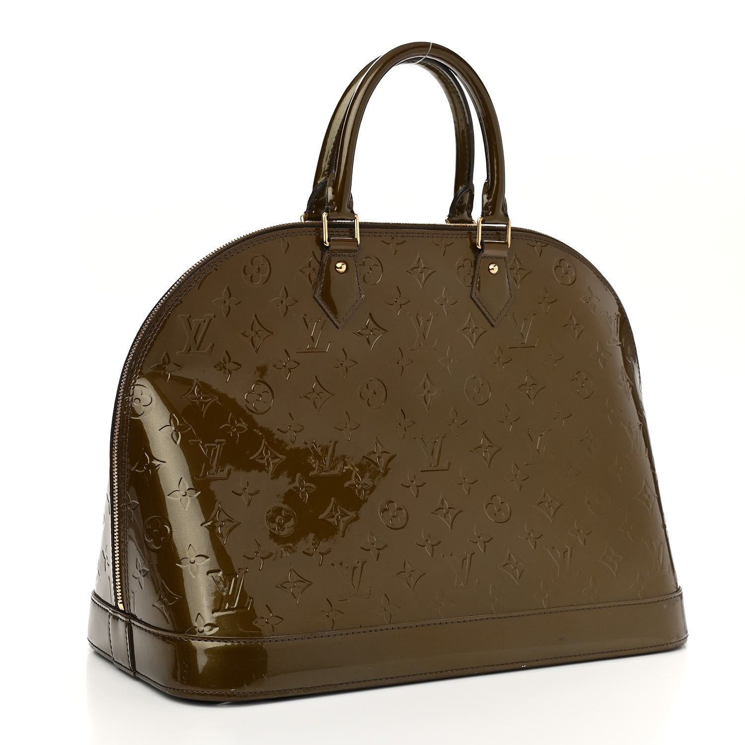 Louis Vuitton Vernis Alma GM Vert Olive 3 of 12
