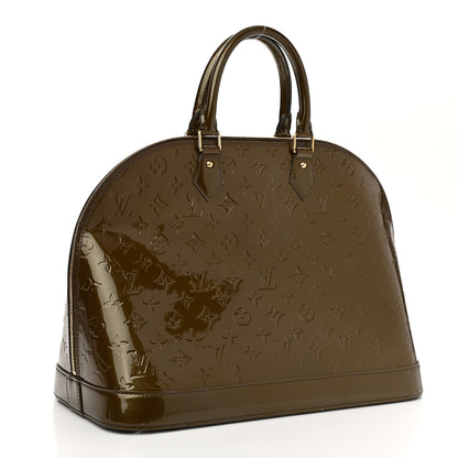 Louis Vuitton Vernis Alma GM Vert Olive 3 of 12