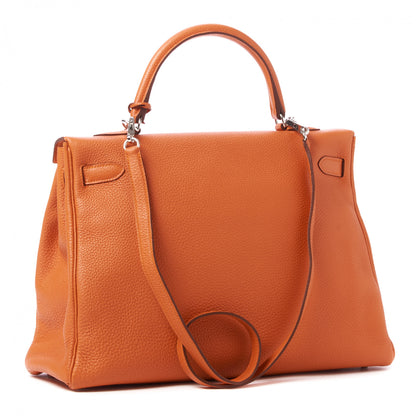 Hermes Togo Kelly Retourne 35 Orange 2 of 32