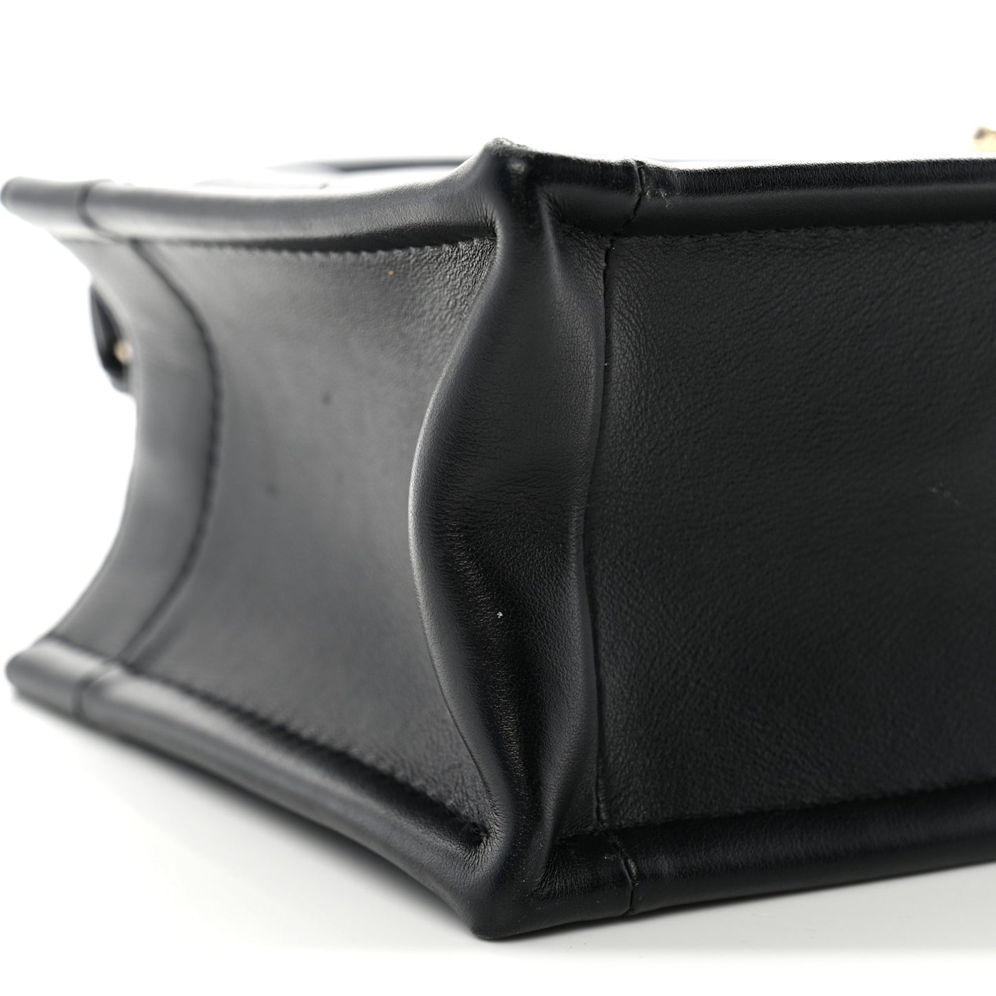 Calfskin Macrocannage Mini Book Tote Black