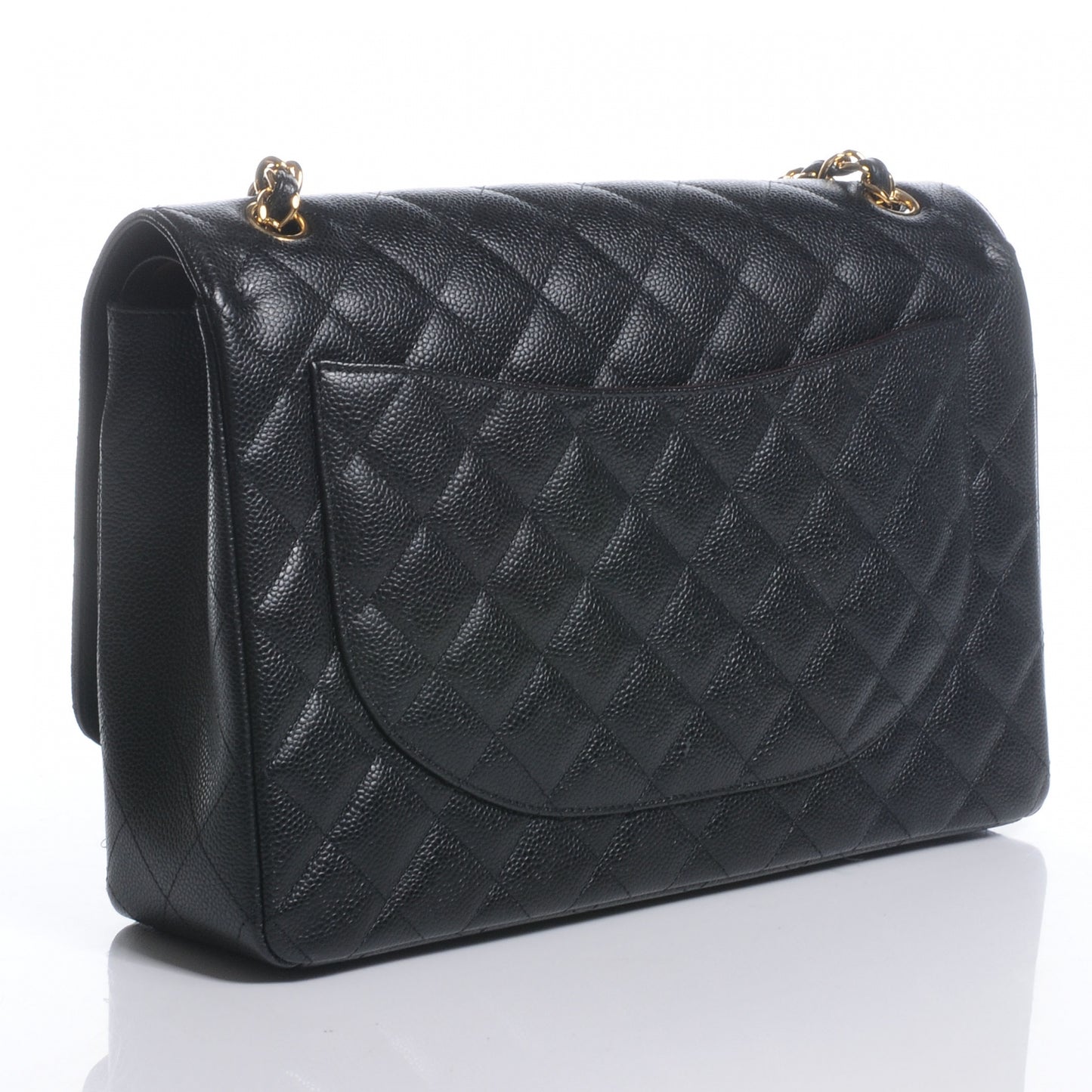 Caviar Quilted Maxi Double Flap Black