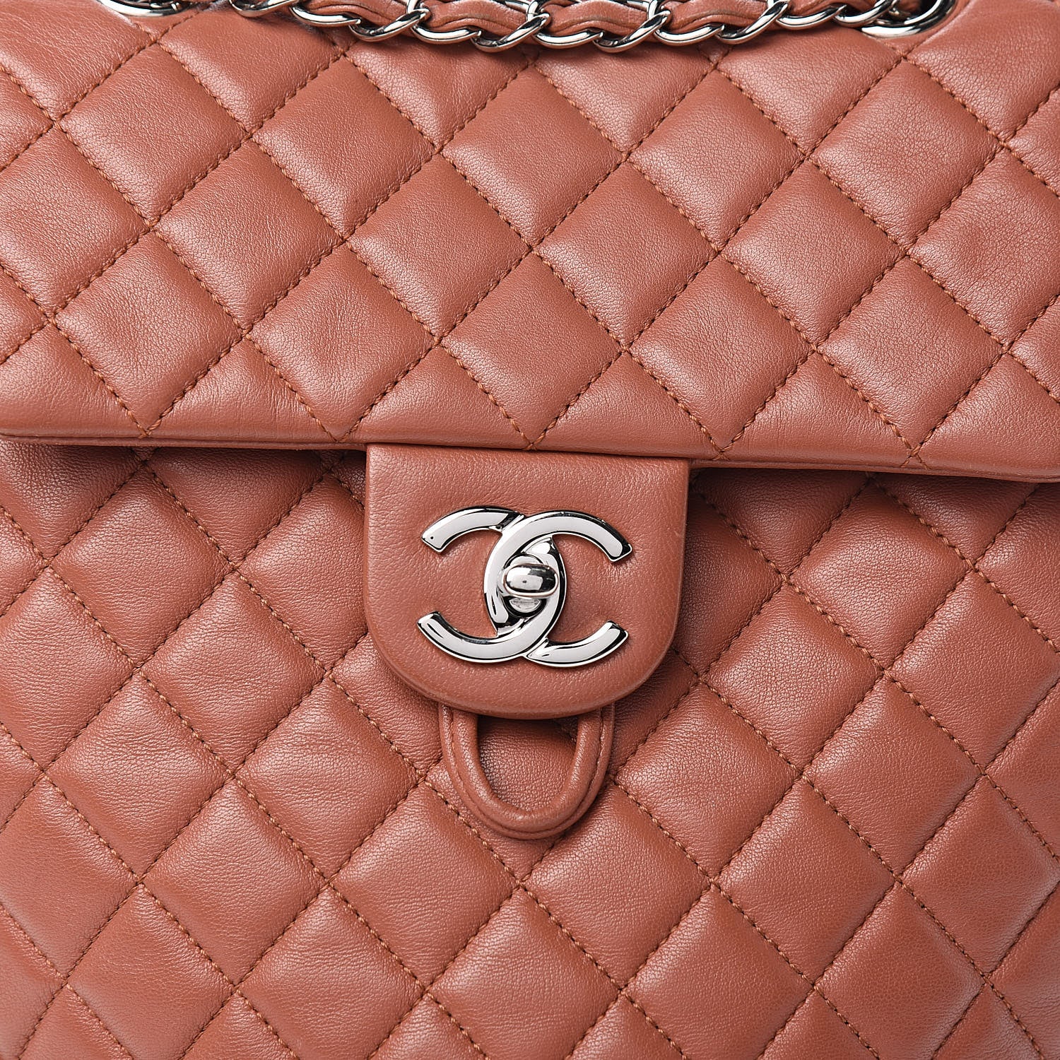 Chanel Lambskin Quilted Small Urban Spirit Backpack Brown 10 of 10