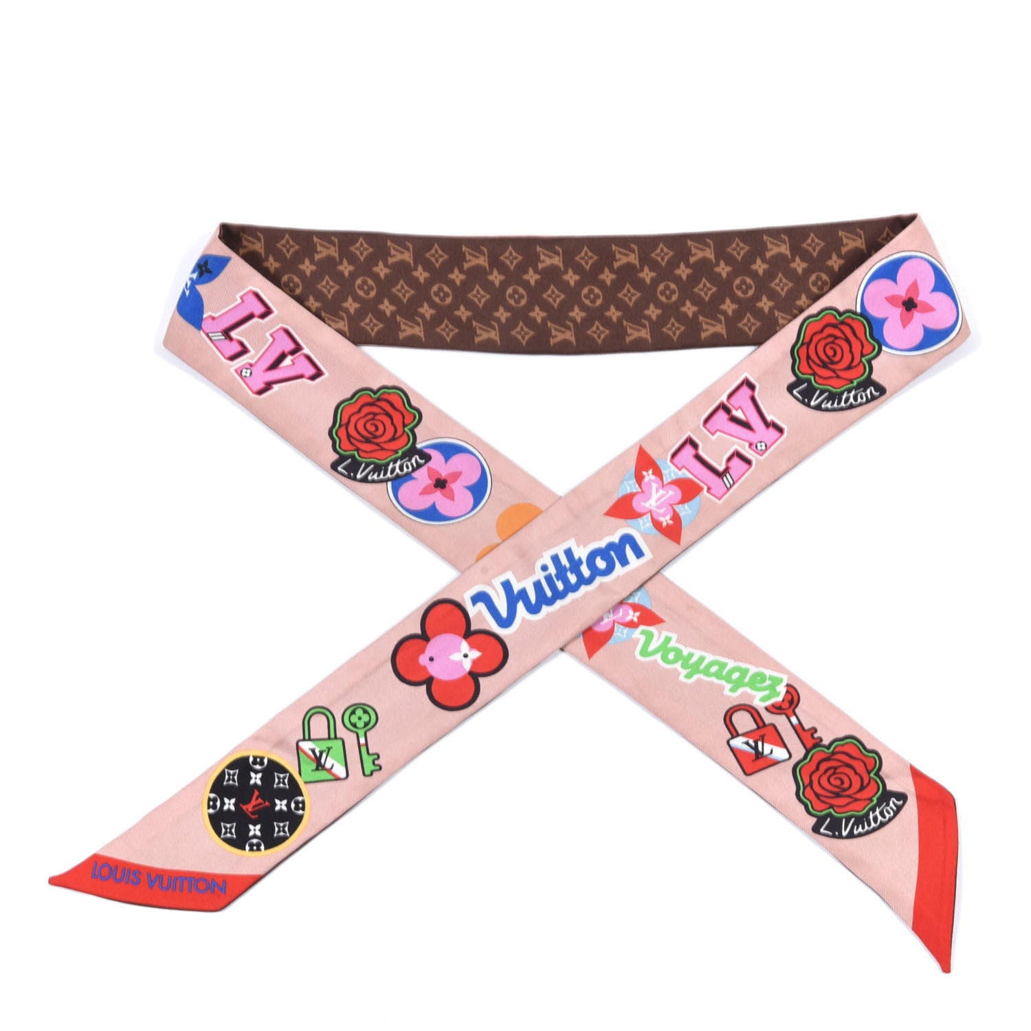 Louis Vuitton Silk Monogram LV Stories BB Bandeau Nude 1 of 4