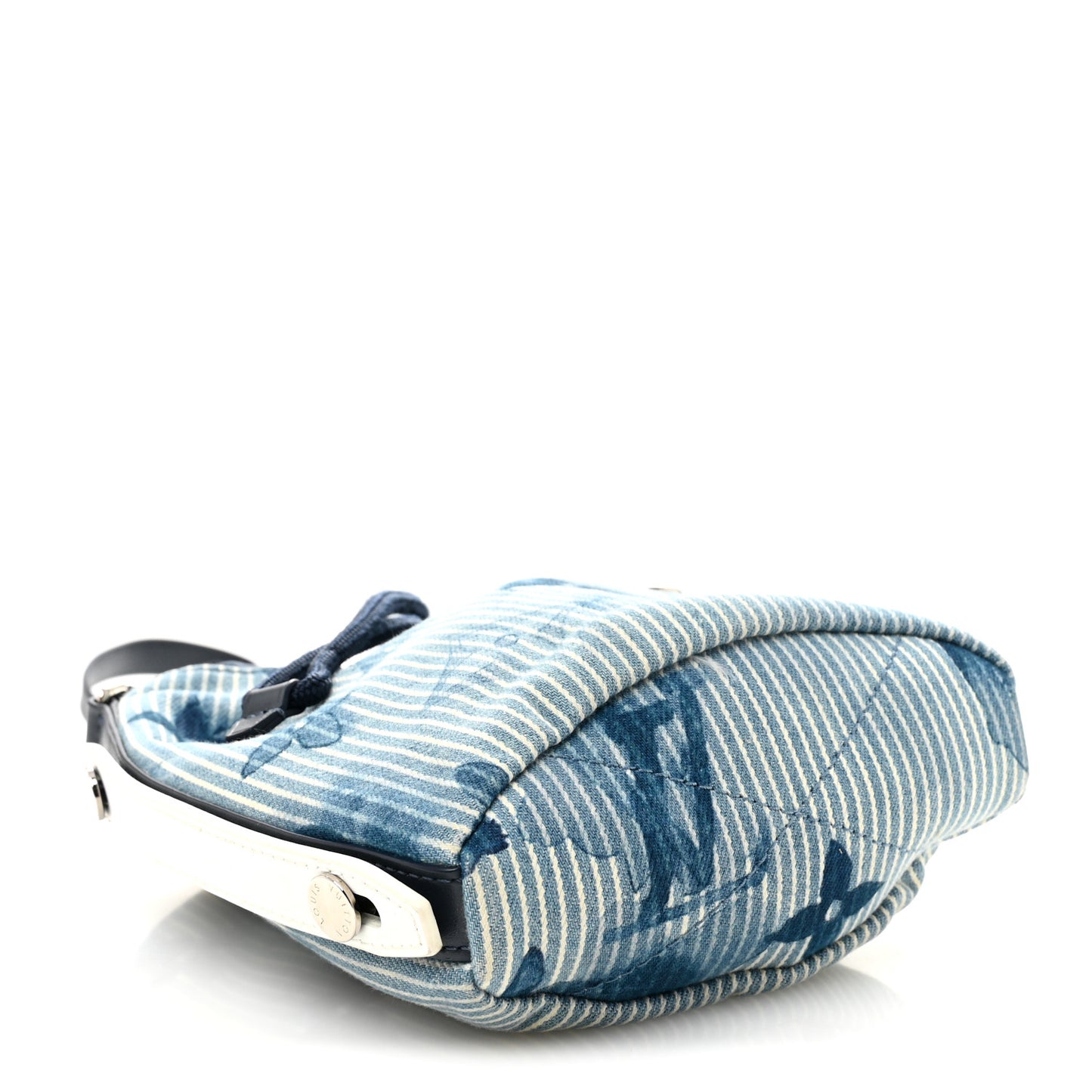 Hickory Stripes Denim Monogram Watercolor Sac Marin BB Blue