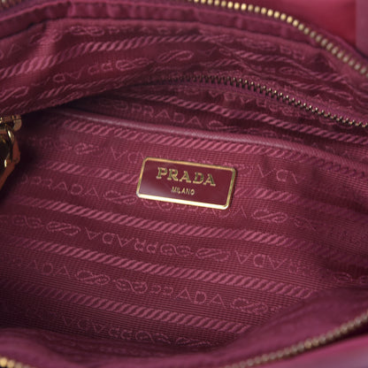 Prada Tessuto Nylon Saffiano Tote Ibisco 11 of 12