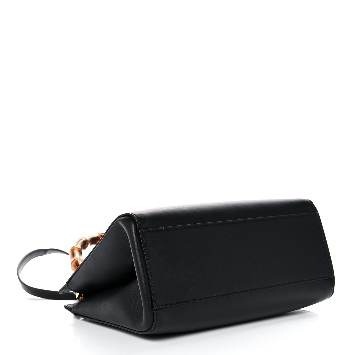 Gucci Nappa Bamboo Small Nymphaea Top Handle Bag Black 4 of 20