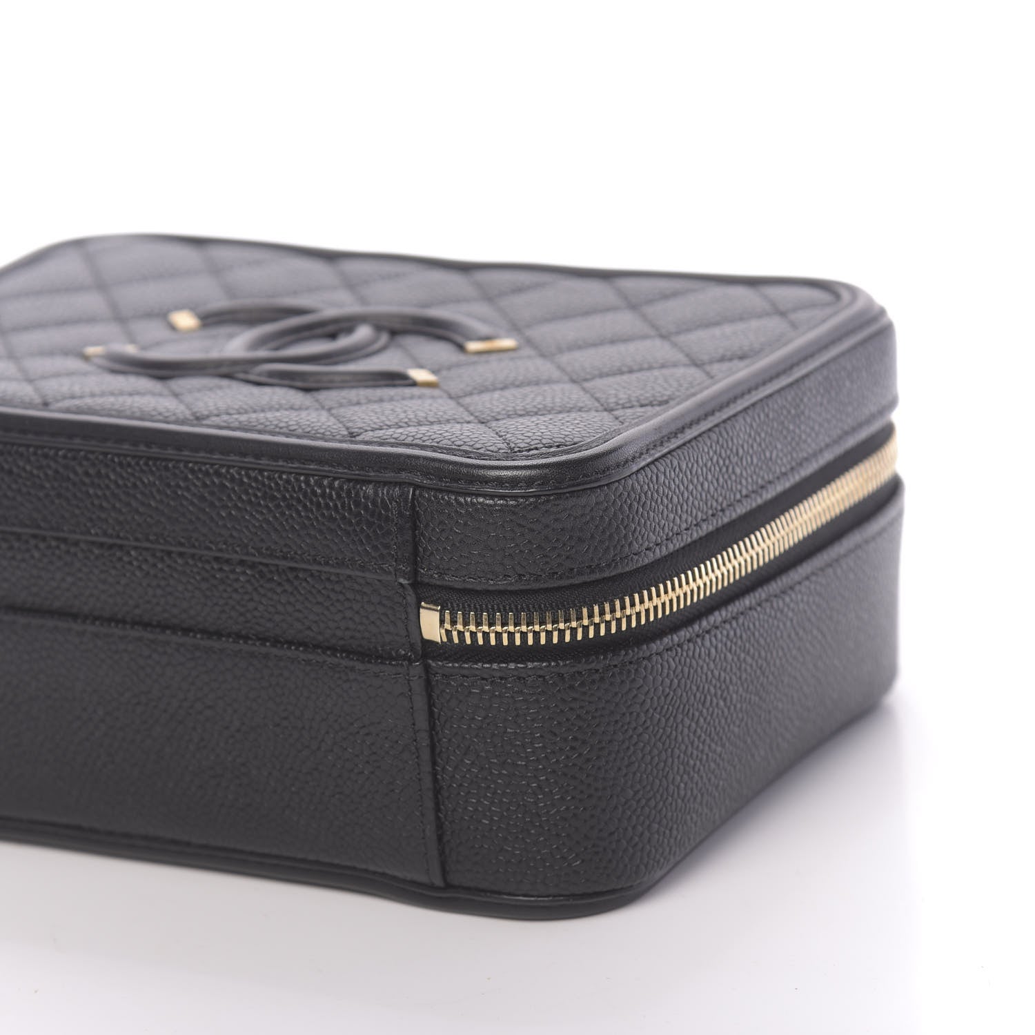 Chanel Caviar Quilted Medium CC Filigree Vanity Case Black 9 of 11