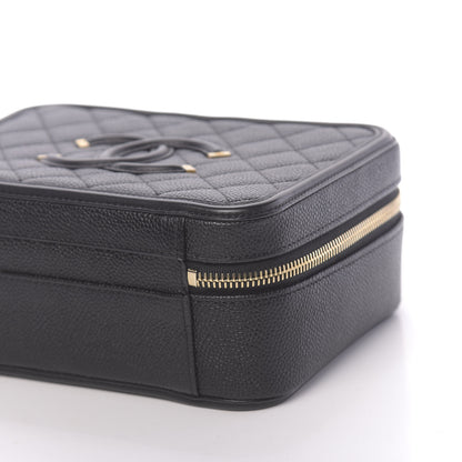 Chanel Caviar Quilted Medium CC Filigree Vanity Case Black 9 of 11