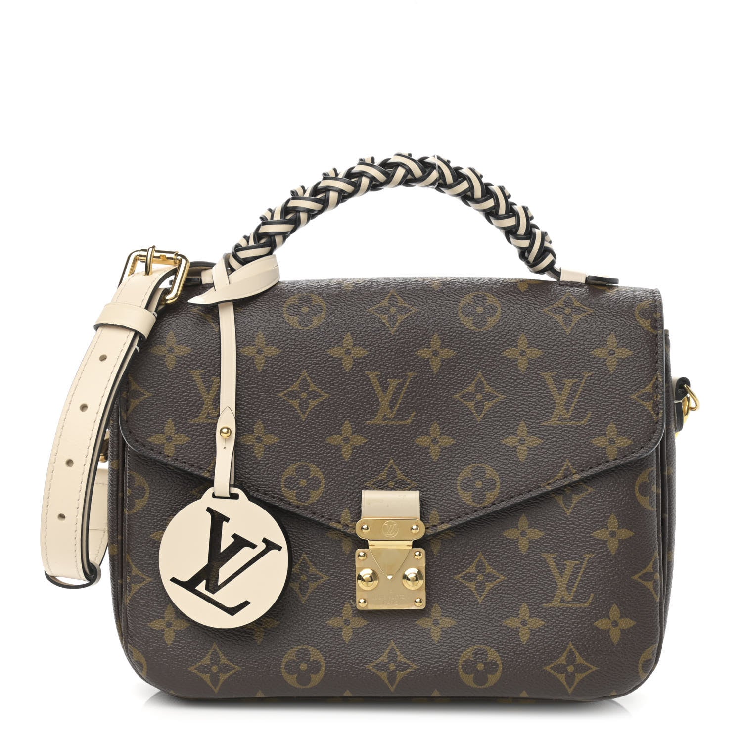 Louis Vuitton Monogram Braided Pochette Metis Creme Beige 1 of 11