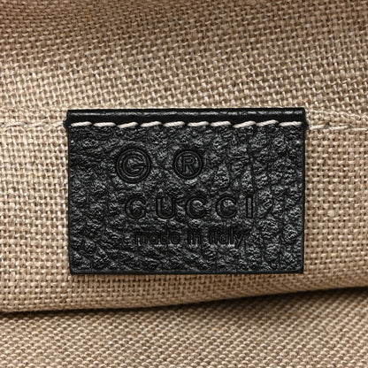 Gucci Pebbled Calfskin Large Bamboo Clutch Black 6 of 8