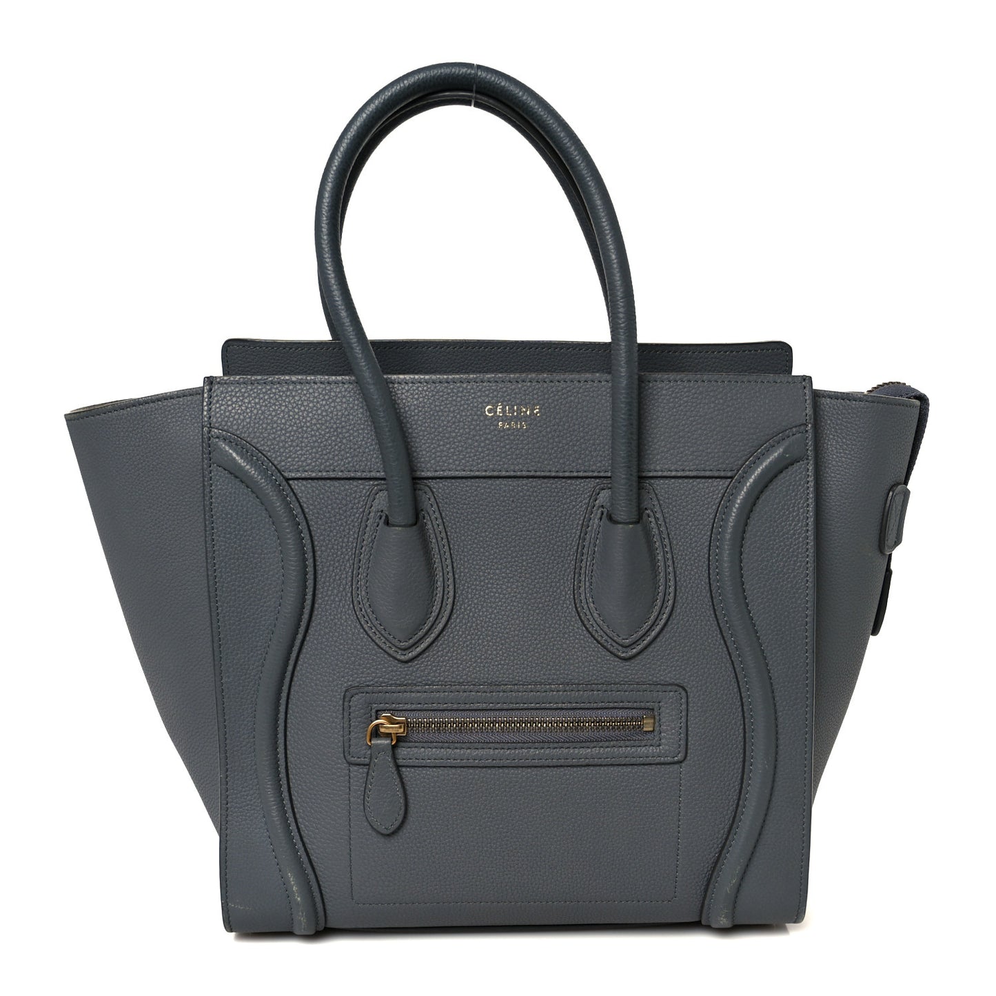 Baby Drummed Calfskin Micro Luggage Kohl