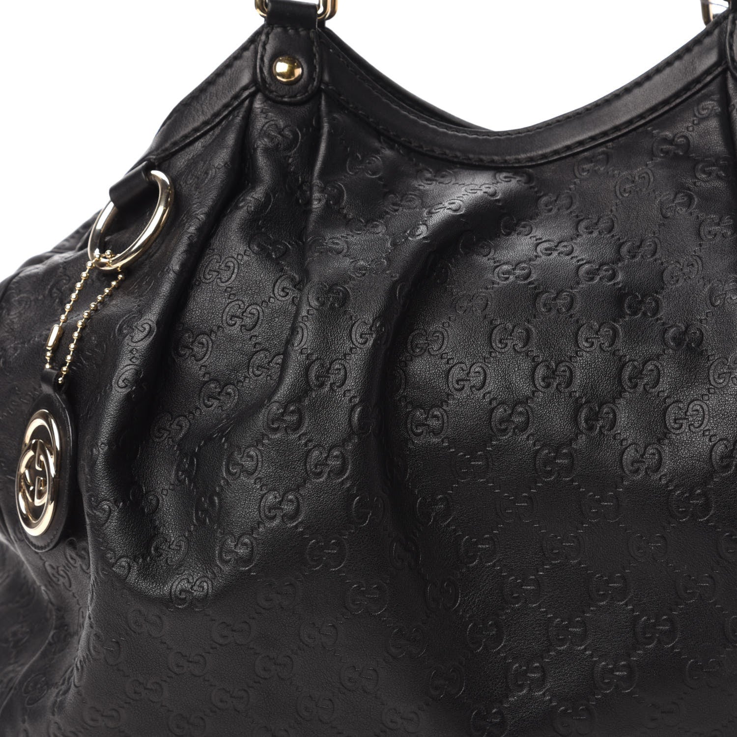 Gucci Guccissima Large Sukey Tote Black 10 of 14