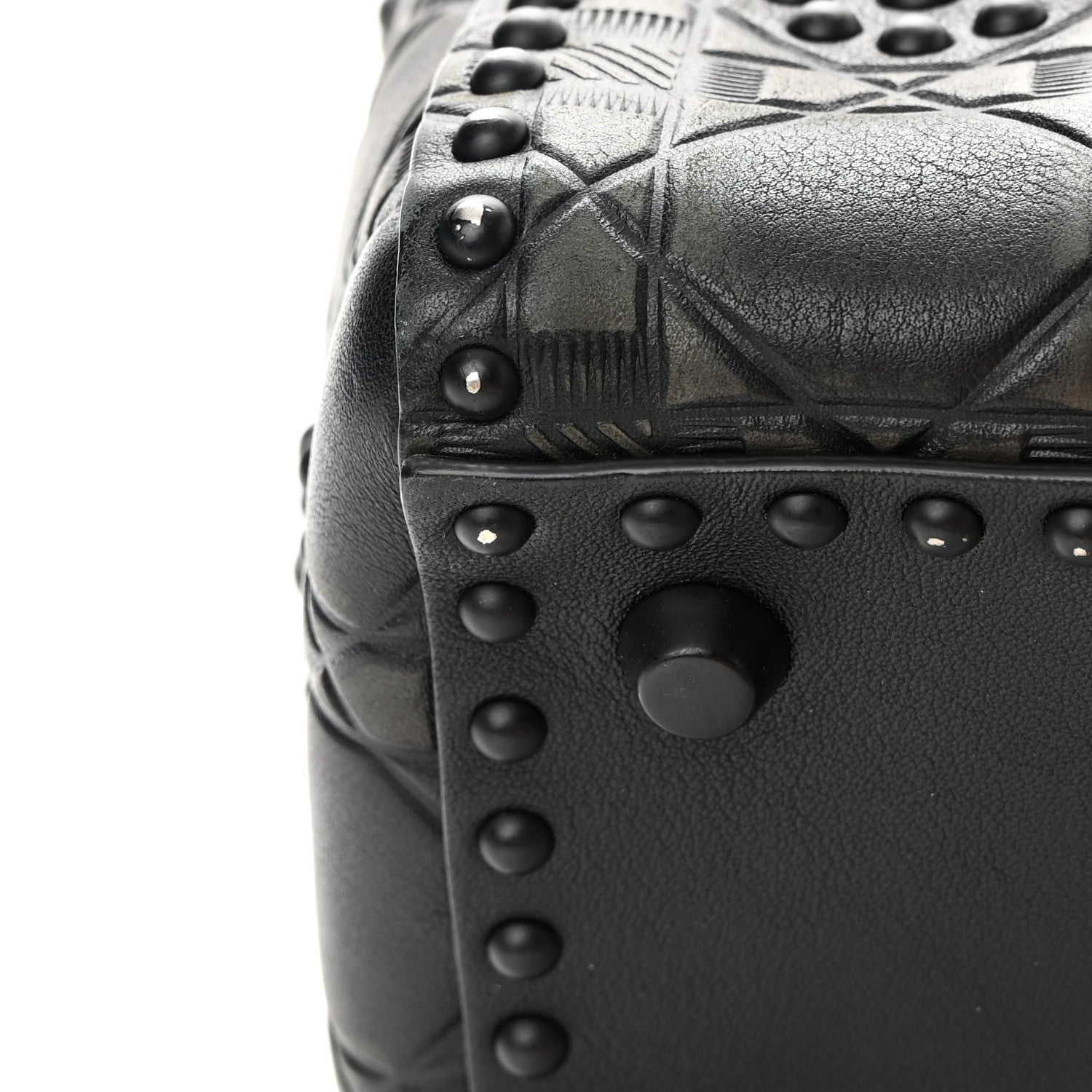 Christian Dior Calfskin Cannage Embossed Studded Medium Supple Lady Dior Black 15 of 16