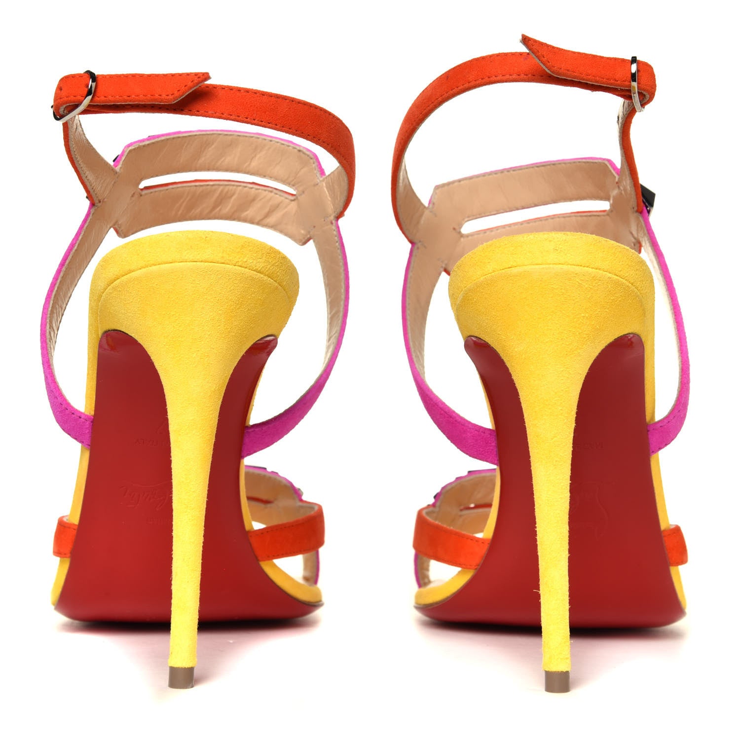 Christian Louboutin Suede Calfskin Studded Galerietta 100 Sandals 37 Version Multicolor 10 of 12