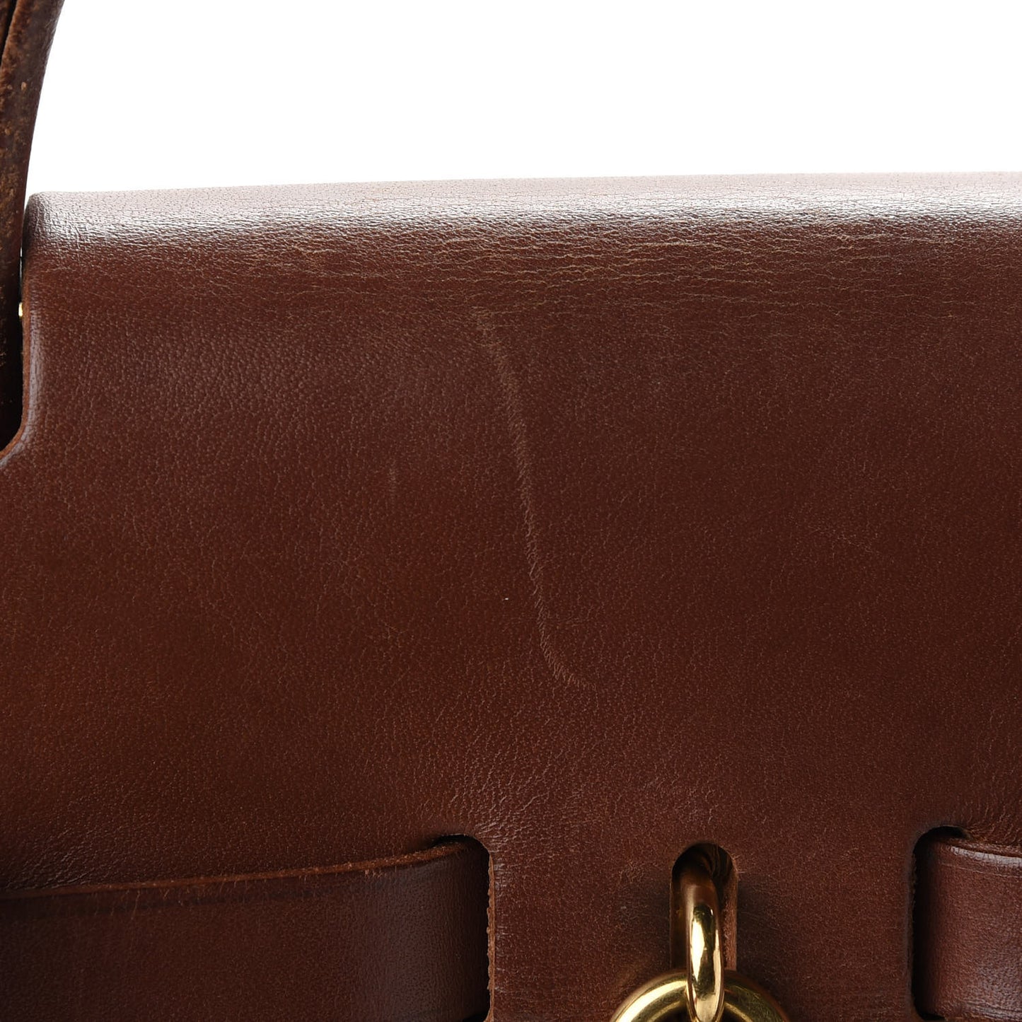 Toile Vache Calfskin Herbag 30 PM Backpack Havane