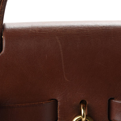 Hermes Toile Vache Calfskin Herbag 30 PM Backpack Havane 12 of 12