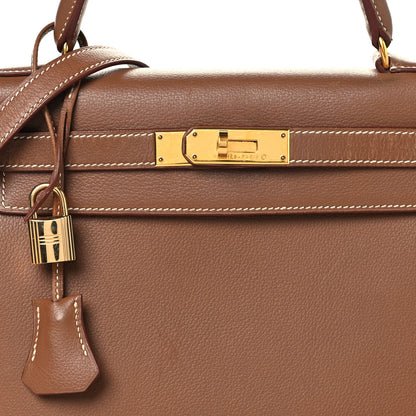 Hermes Evergrain Kelly Sellier 28 Gold 8 of 18