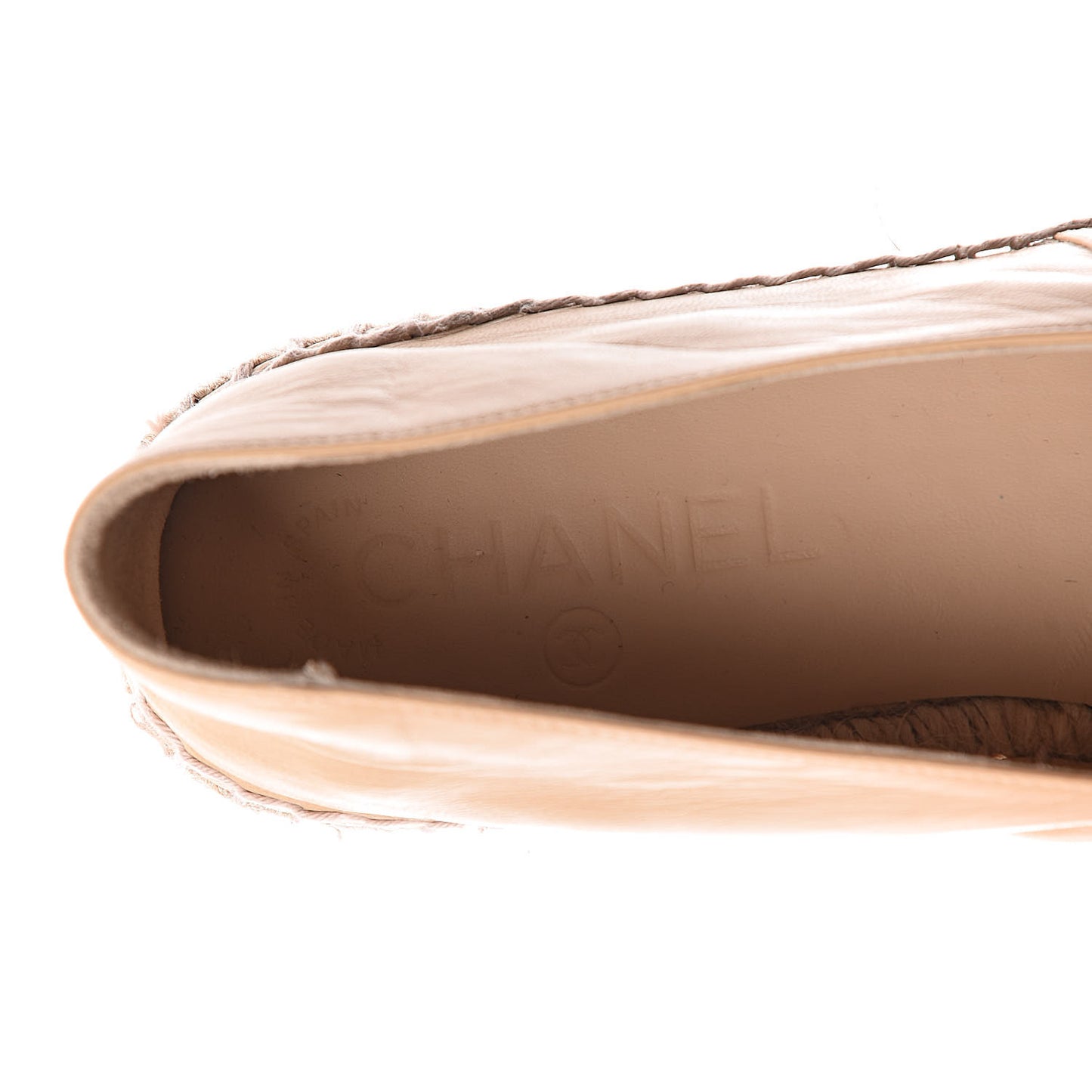 Lambskin CC Espadrilles 38 Beige Black