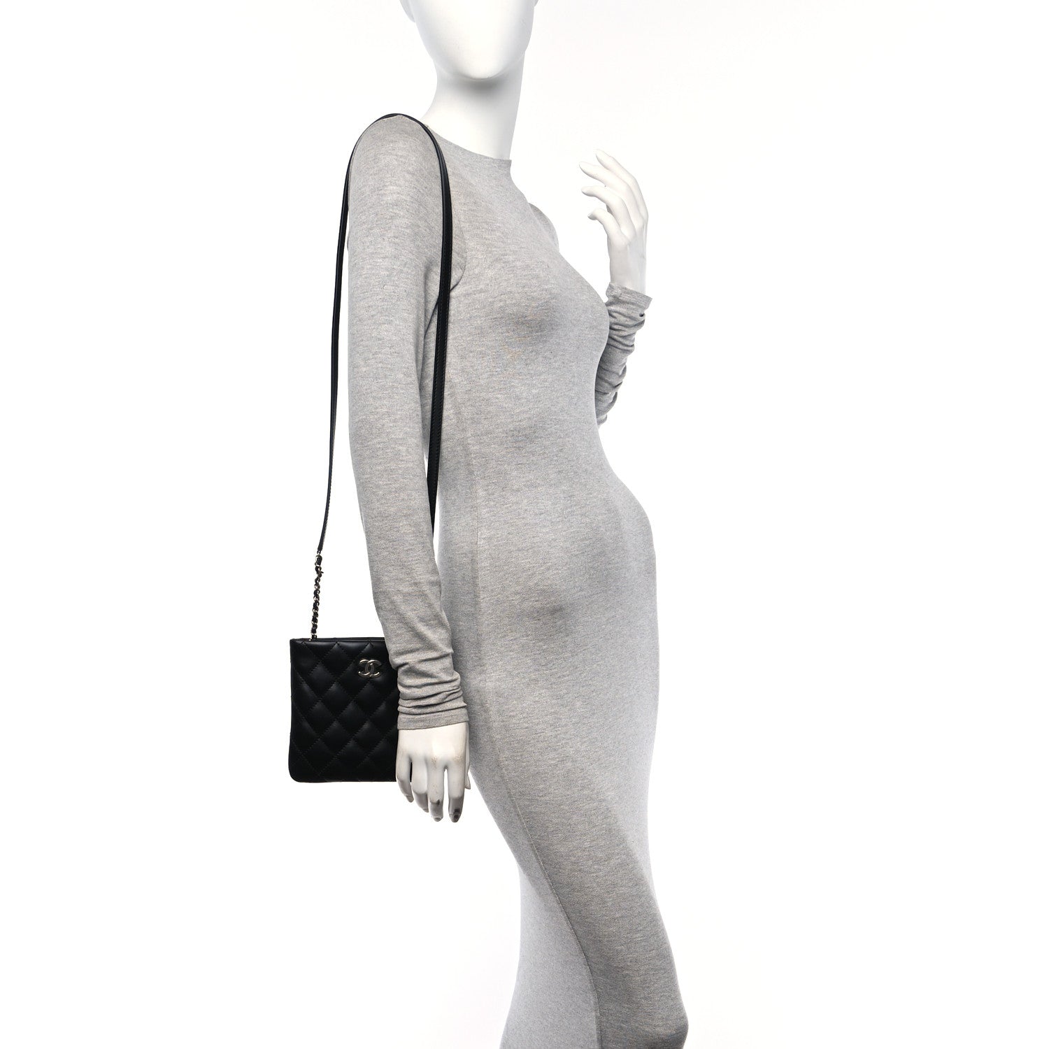 Chanel Lambskin Quilted Crossbody Bag Black 2 of 11