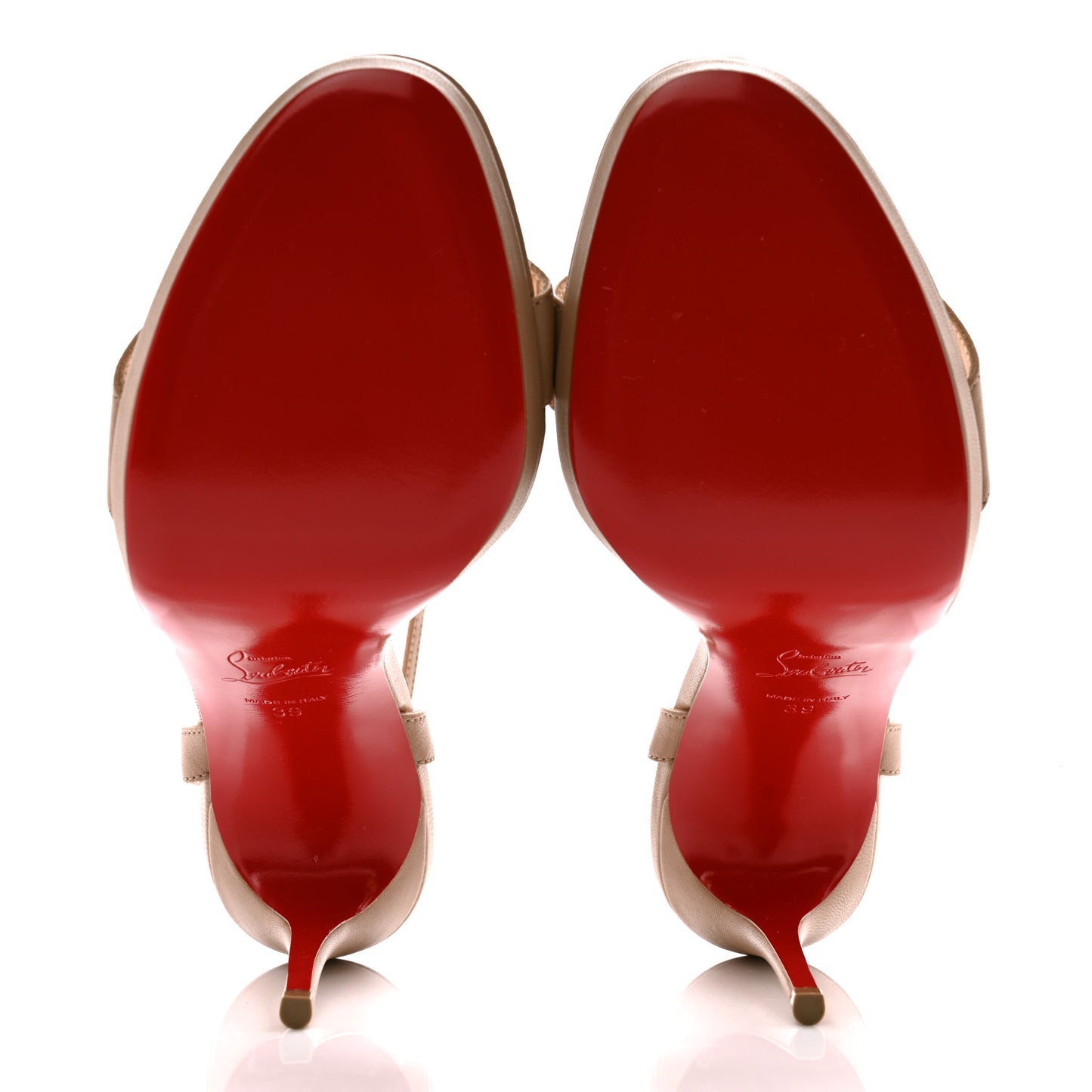Nappa Loubi Queen 120 Pumps 39 Nude