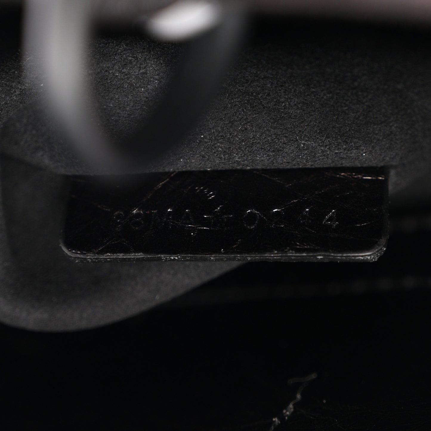 Crinkled Calfskin Cannage Medium Lady Dior Black