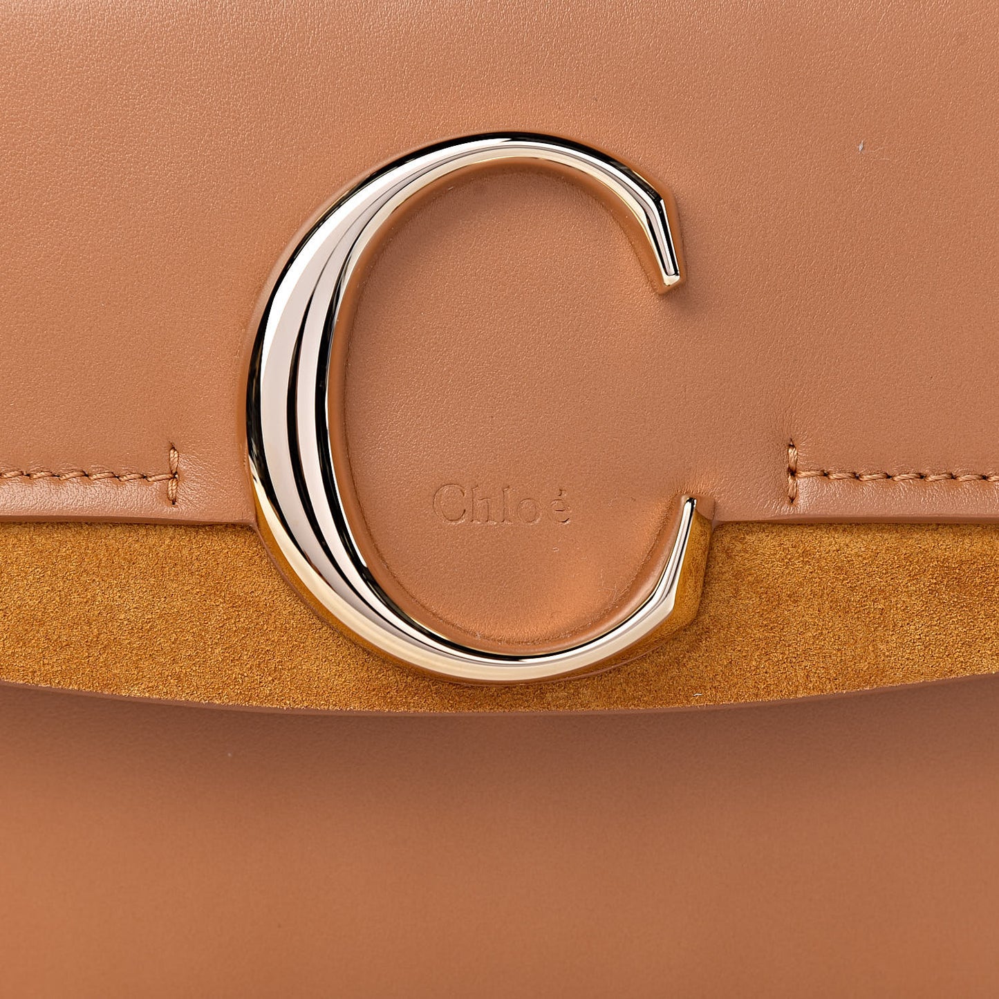 Calfskin Small C Double Carry Autumnal Brown