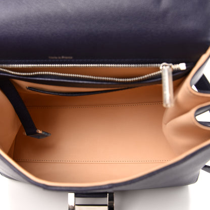 Delvaux Grained Calfskin Brillant MM Satchel Navy 5 of 12