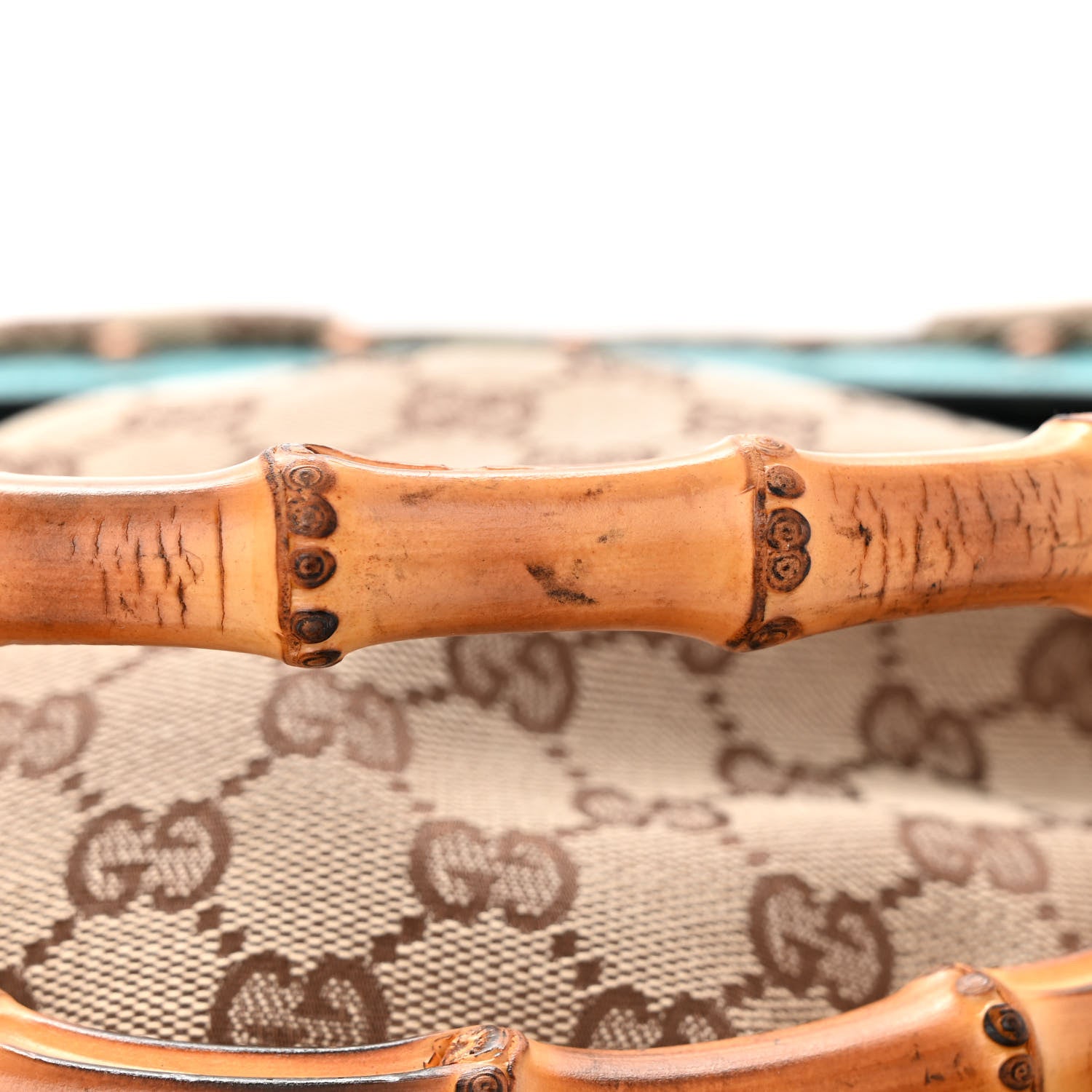Gucci Monogram Bamboo Top Handle Bag Turquoise 13 of 13
