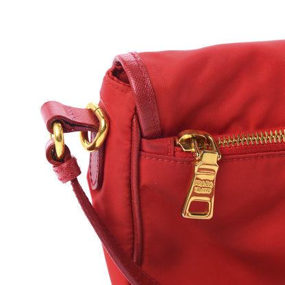 Prada Tessuto Nylon Saffiano Small Messenger Bag Red 12 of 15