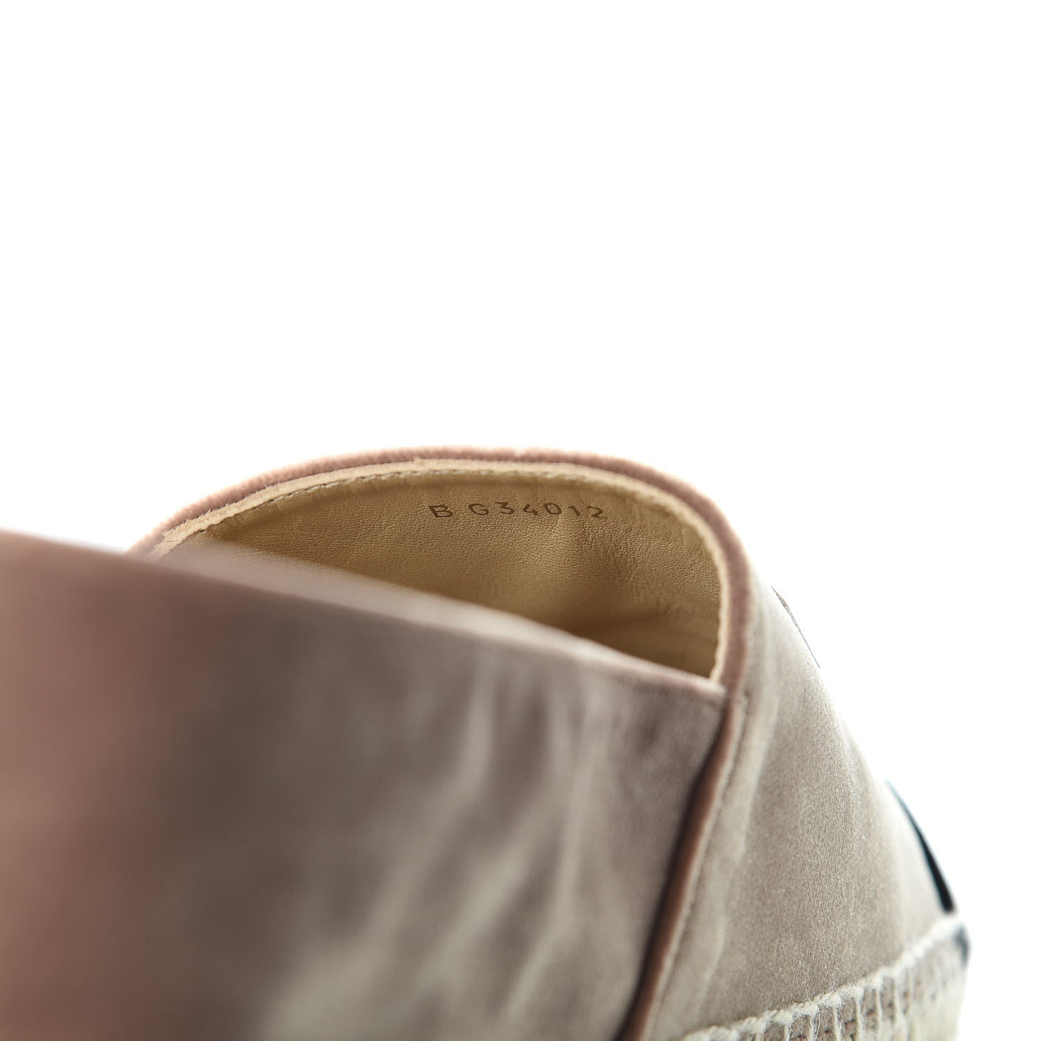 Chanel Velvet Logo Espadrilles 40 Beige Black 9 of 10