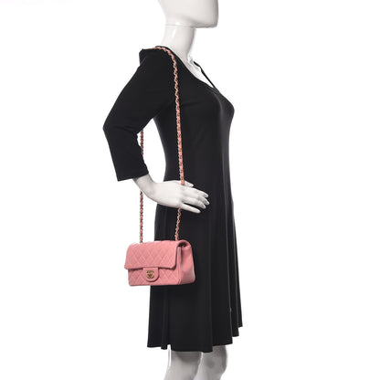 Chanel Lambskin Quilted Mini Rectangular Flap Pink 2 of 11