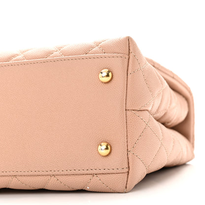 Chanel Caviar Lizard Embossed Quilted Small Coco Handle Flap Beige 9 of 10