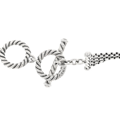 David Yurman Sterling Silver Diamond Multi Strand Starburst Station Necklace 4 of 4