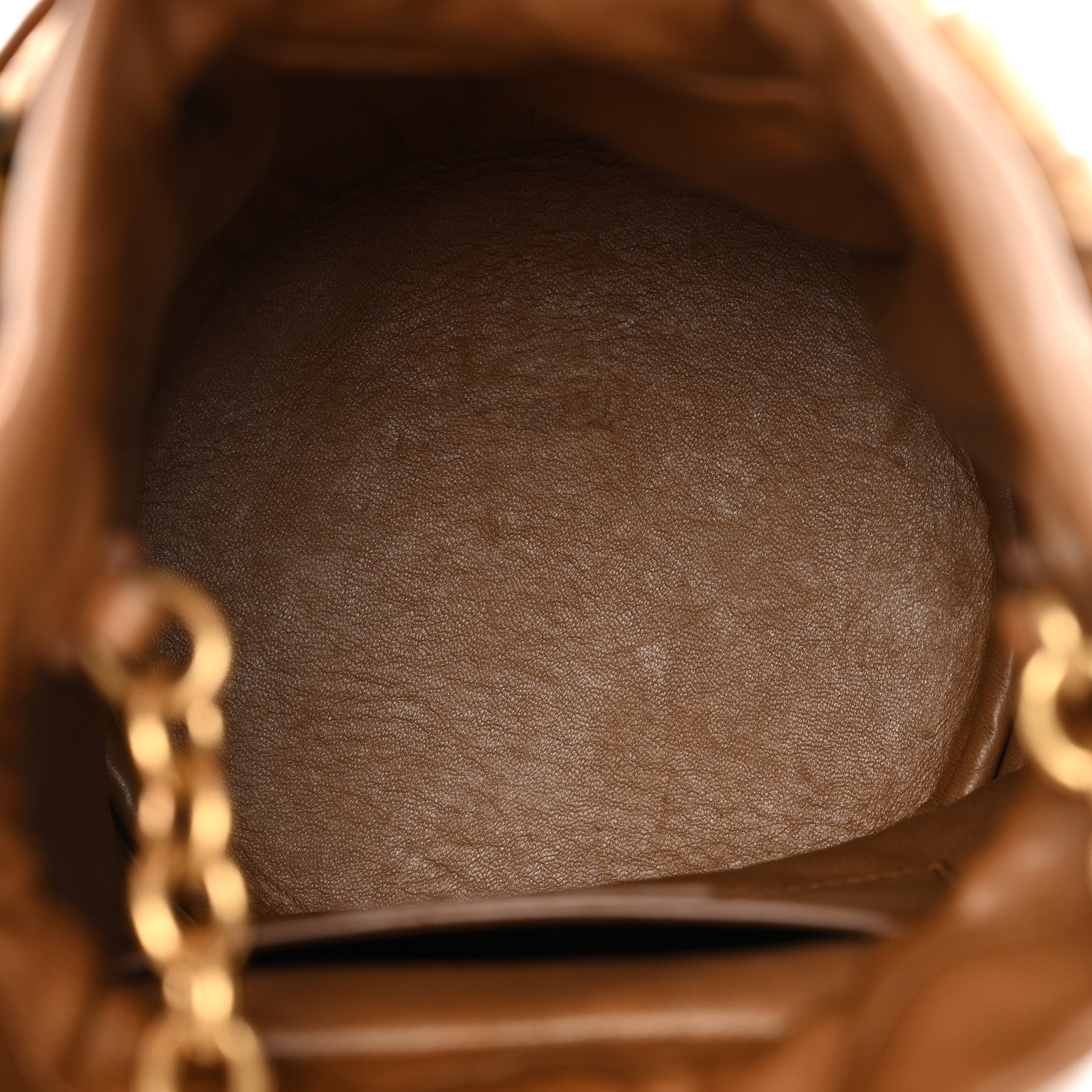 Saint Laurent Faux Fur Lambskin Bucket Bag Brown Chocolate 5 of 10