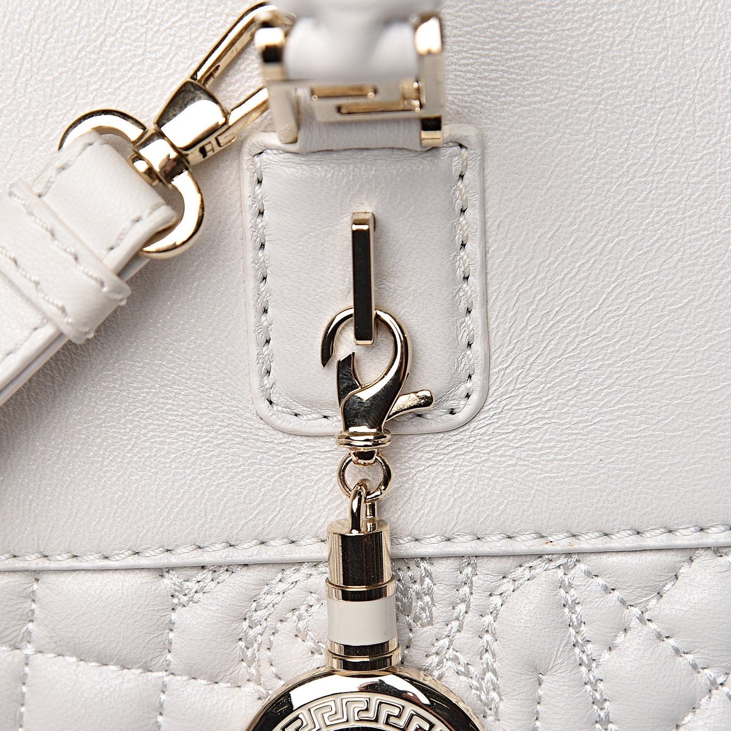 Barocco Quilted Nappa Altea Vanitas Lady Athena White