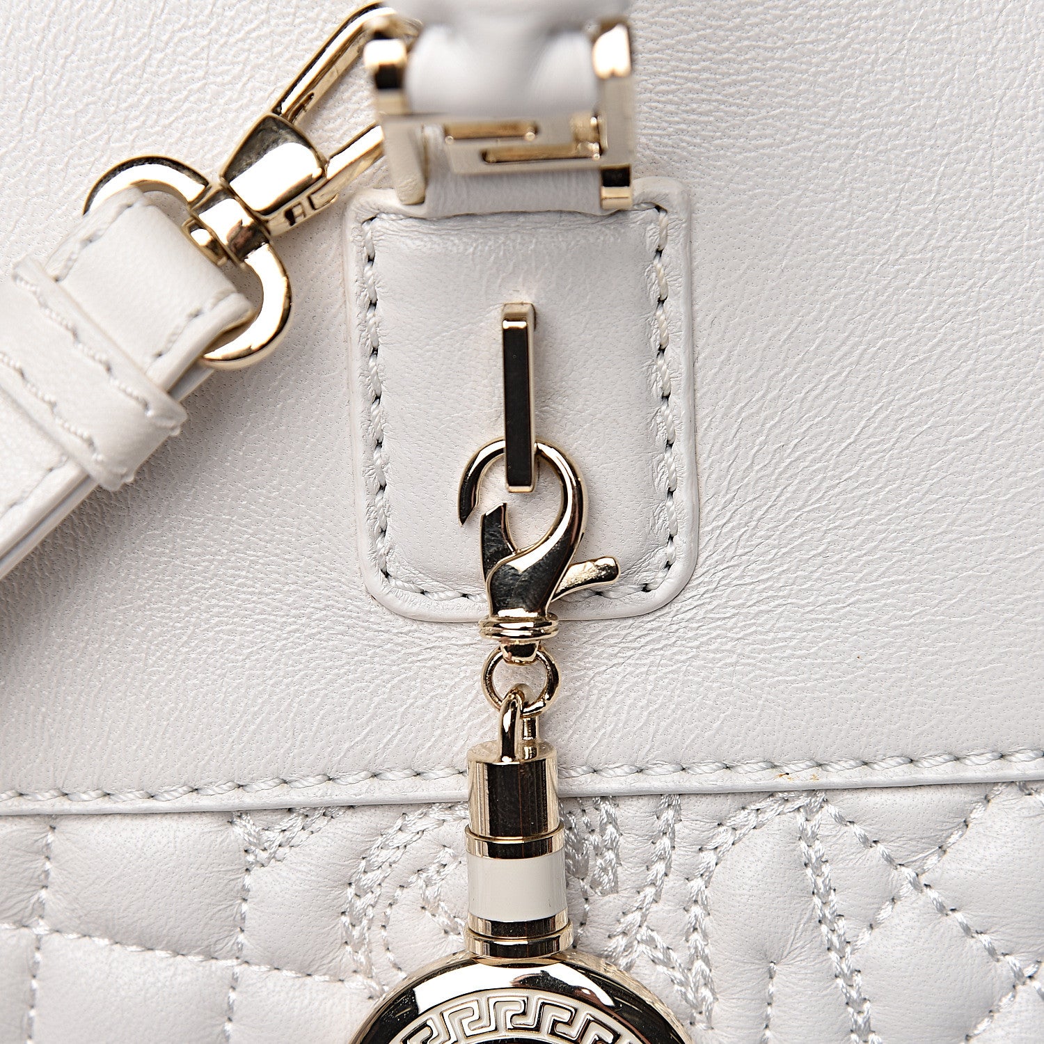 Versace Barocco Quilted Nappa Altea Vanitas Lady Athena White 18 of 19
