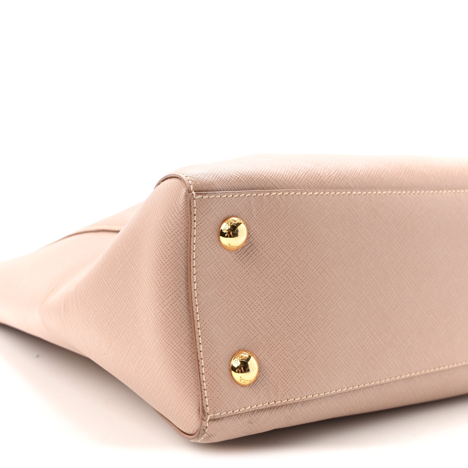 Prada Saffiano Soft Calfskin Double Handle Satchel Cipria 8 of 9