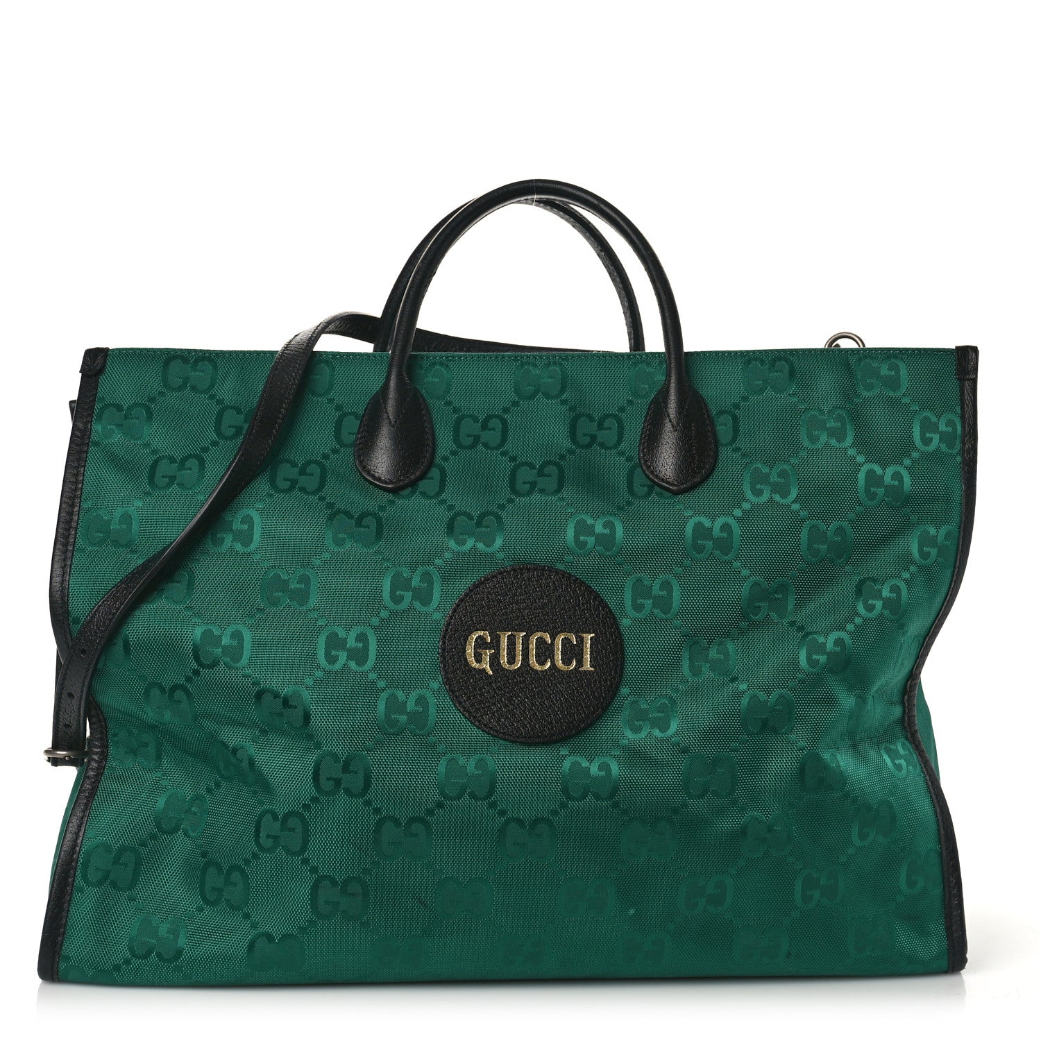 Gucci Econyl Nylon Monogram Large Off The Grid Tote Bag Scrabble Green Black 1 of 11