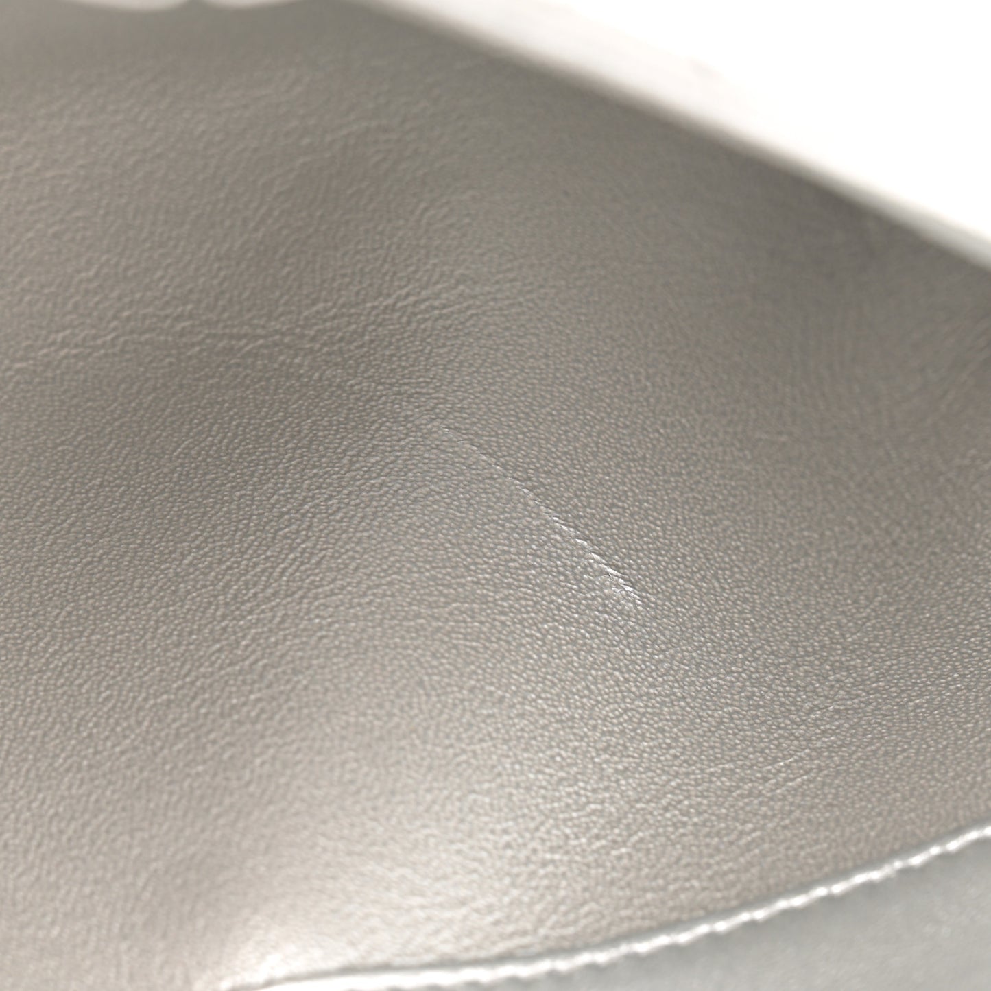 Metallic Lambskin Quilted Small Trendy CC Flap Dual Handle Bag Silver
