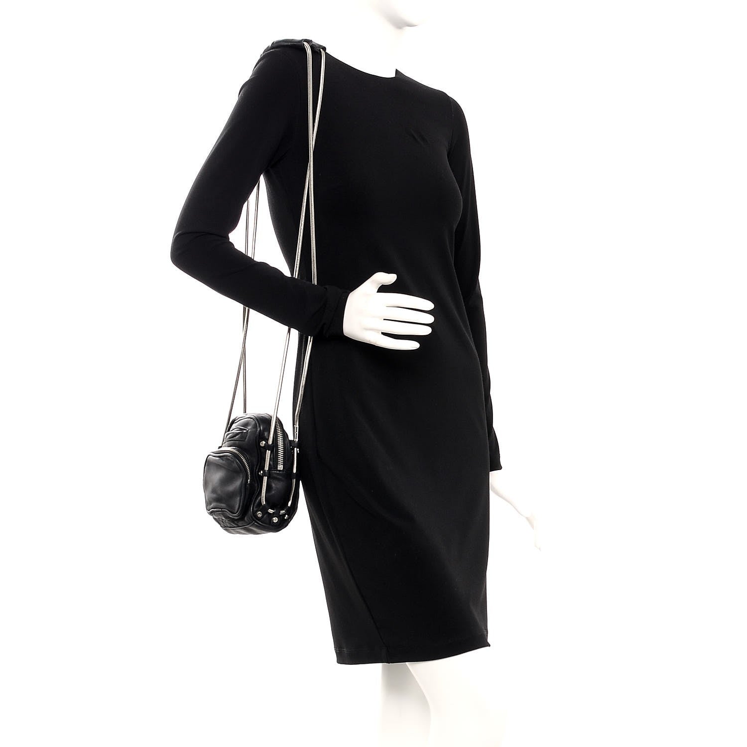 Alexander Wang Washed Lambskin Brenda Chain Bag Black 2 of 12