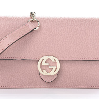 Gucci Dollar Calfskin Interlocking G Chain Wallet Soft Pink 7 of 10