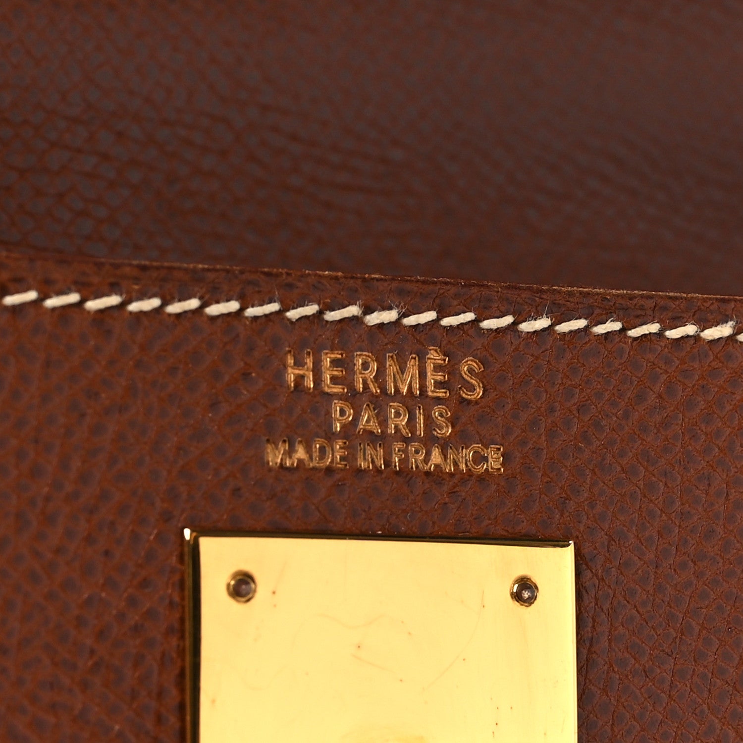 Hermes Veau Grain Lisse Kelly Sellier 32 Noisette 6 of 16