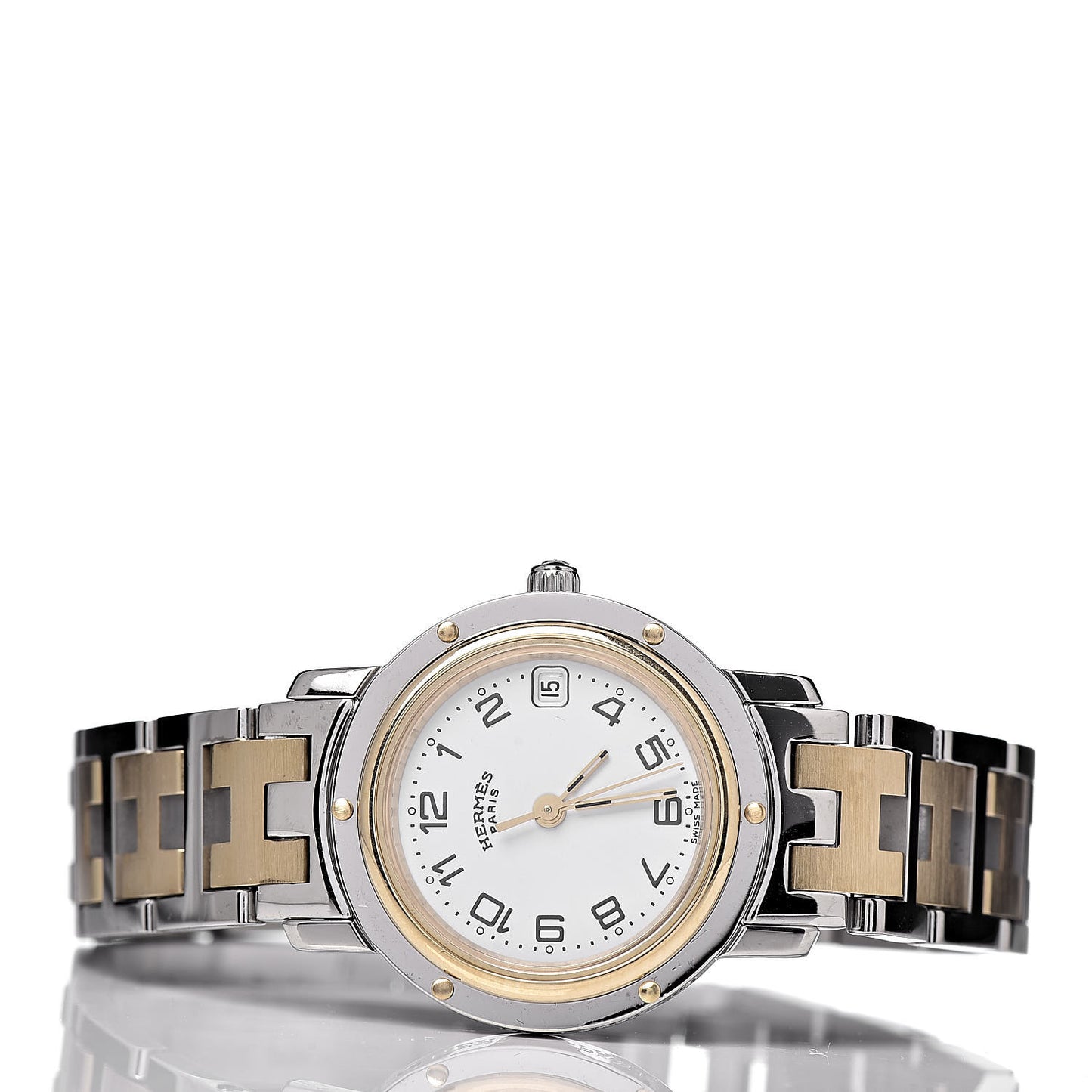 Stainless Steel 24mm Clipper Quartz Watch Gold