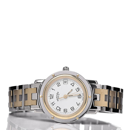 Hermes Stainless Steel 24mm Clipper Quartz Watch Gold 3 of 6