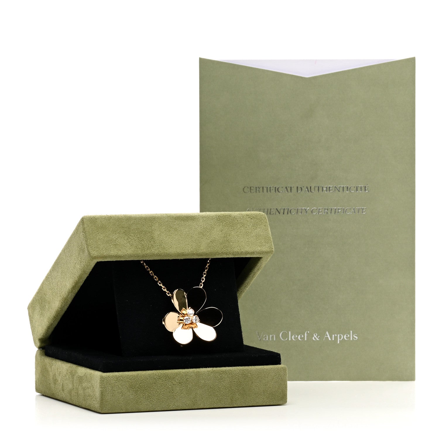 Van Cleef & Arpels 18K Yellow Gold Diamond Very Large Frivole Clip Pendant Necklace 6 of 6