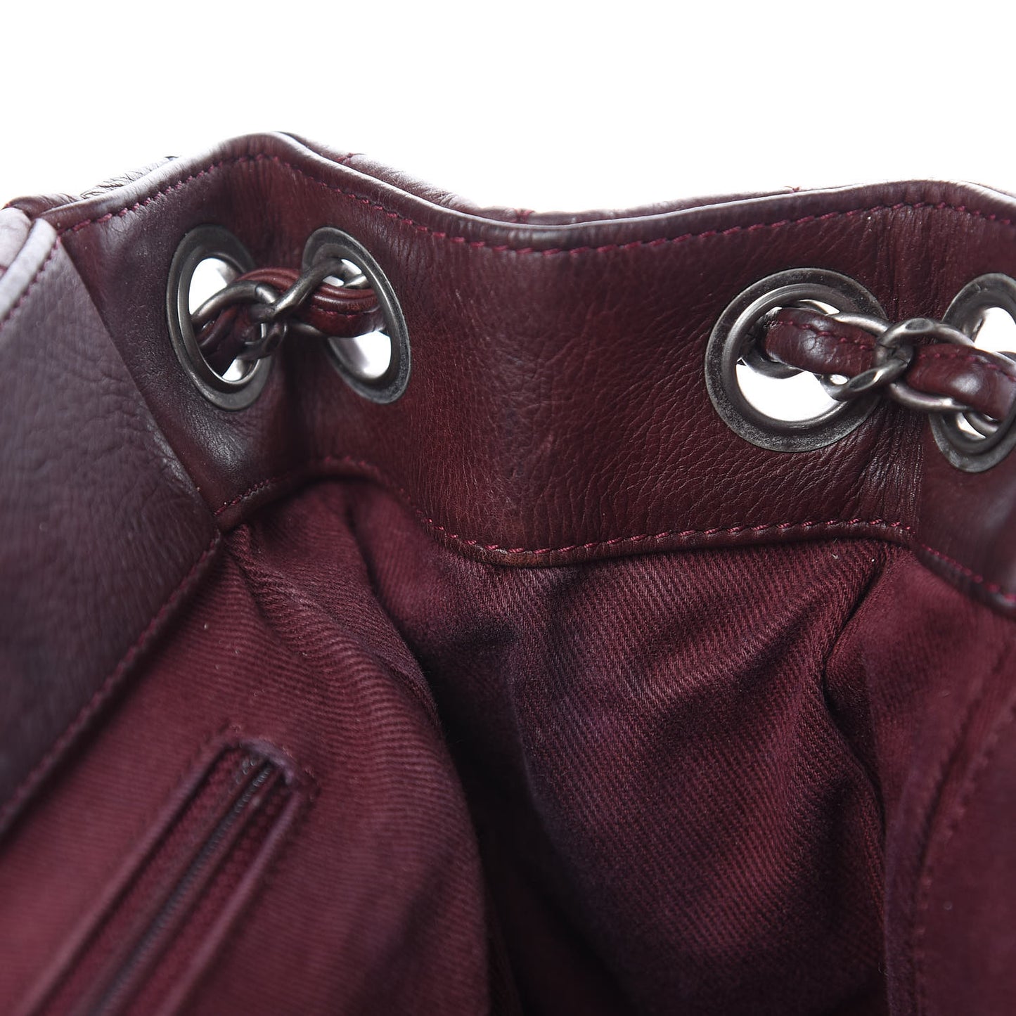 Calfskin Quilted Istanbul Accordion Flap Burgundy