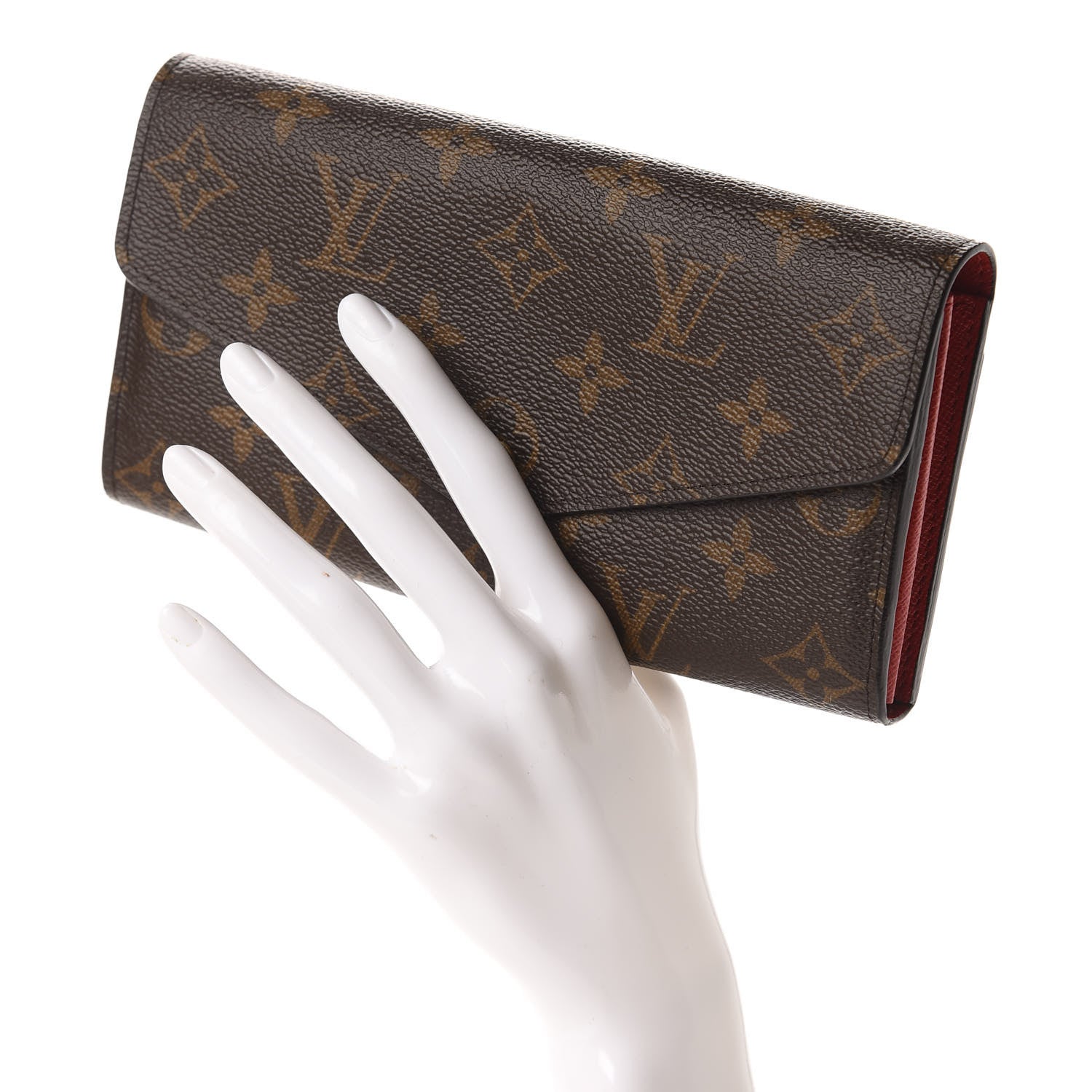 Louis Vuitton Monogram Sarah Wallet NM Coquelicot 2 of 7