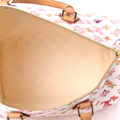 Louis Vuitton Watercolor Aquarelle Speedy 35 White 5 of 12